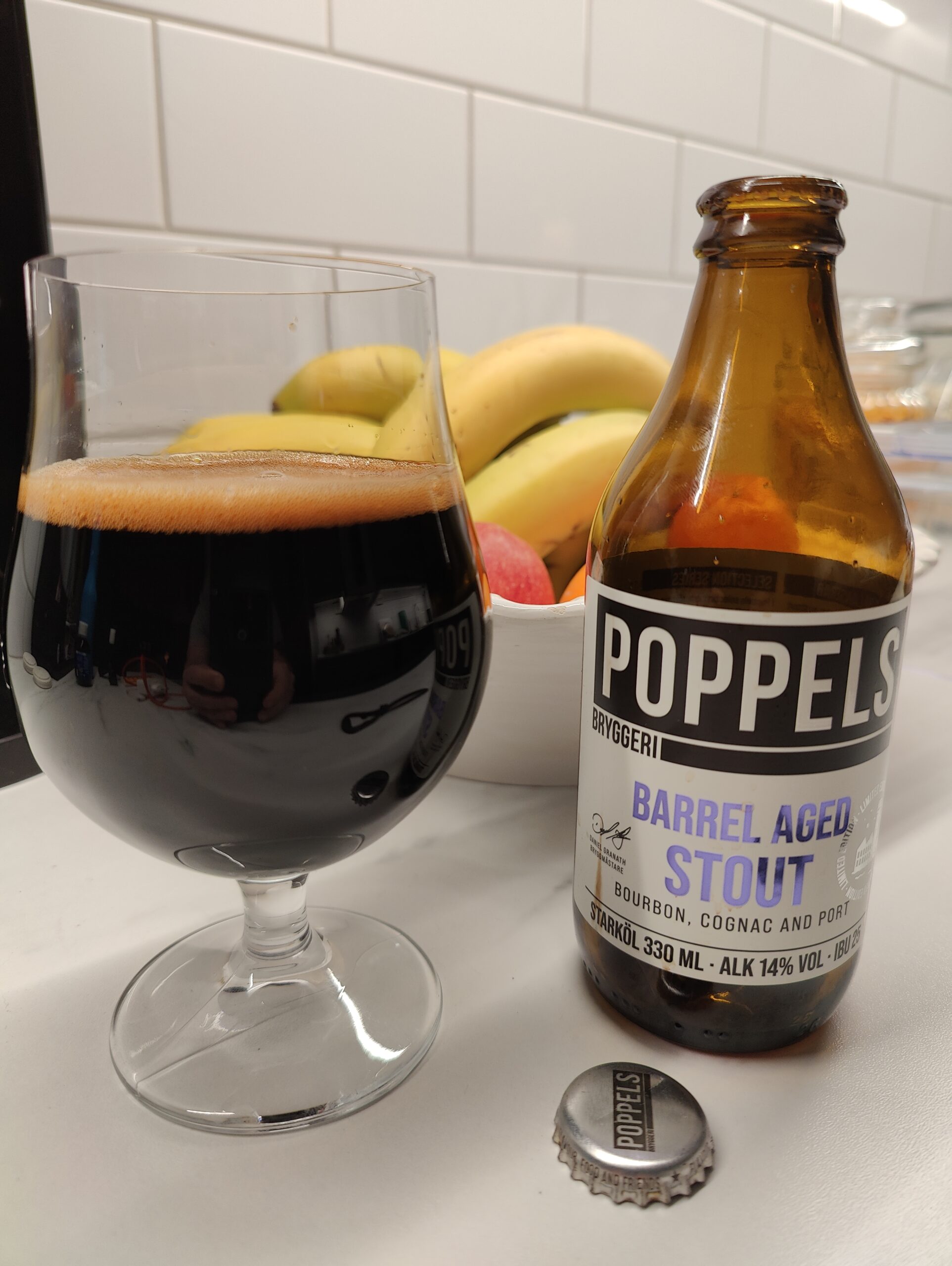 Läs mer om artikeln PoppelsBarrel Aged Stout Bourbon Cognac Port